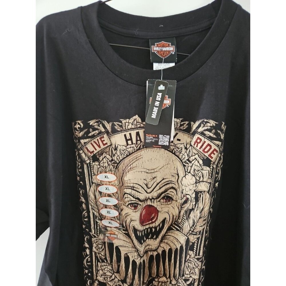 NWT Harley Davidson Size XL Clown Tee TABOO  ALEXANDRIA LOUISIANA LA